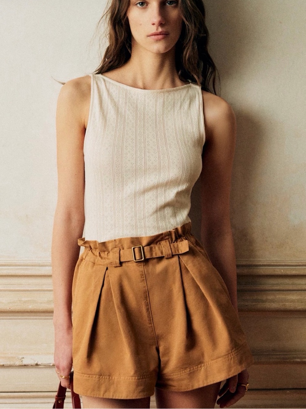 Sezane Dave Short Camel